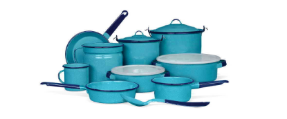 Imagen de Bateria De Cocina Cinsa Alejandra Plus 14pzas 36739 Azul V/E.