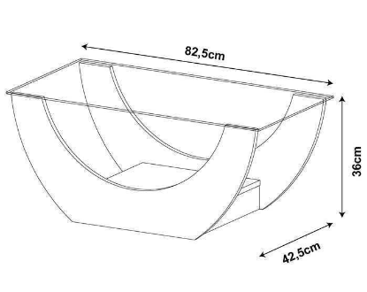 Imagen de Mesa de centro Bertolini mod. Onda Imbuia capuchino