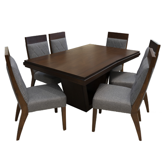 Imagen de Antecomedor Zamay 6 Sillas Tabaco